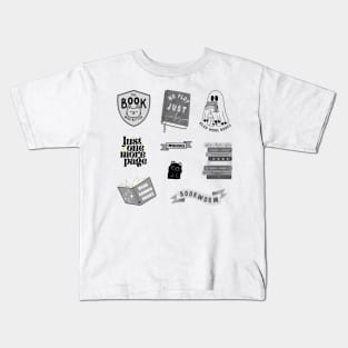 Black Bookish Pack Kids T-Shirt